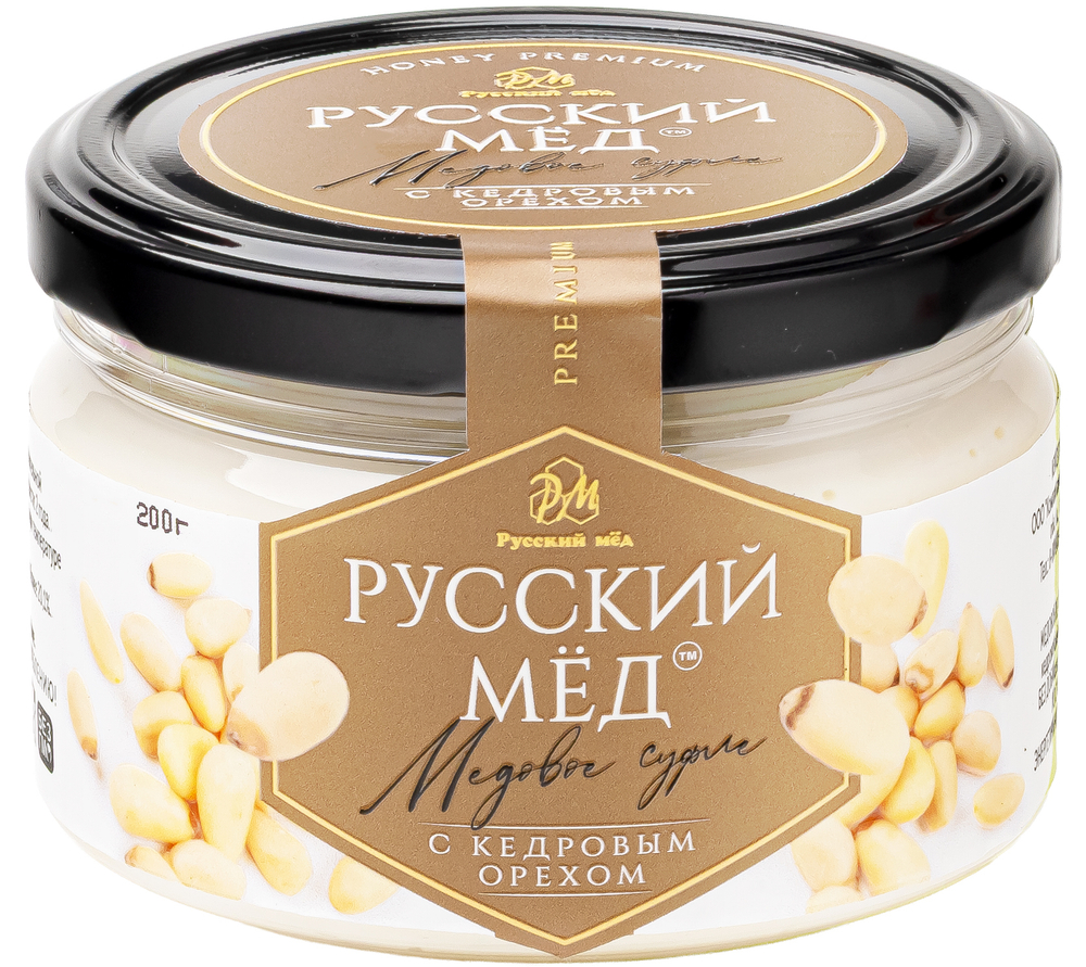 Медовое суфле с кедровым орехом Русский мёд 250 мл