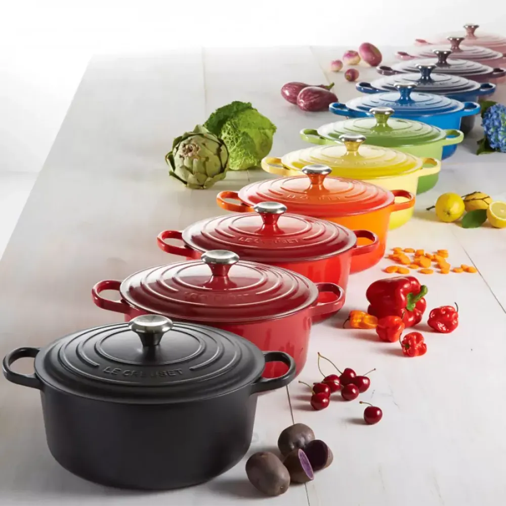 Чугунная кастрюля Le Creuset, Синий - 7