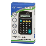 Калькулятор карманный Basir 8 Bit, двойное питание, LCD, 11*6.5*2 см, чёрный