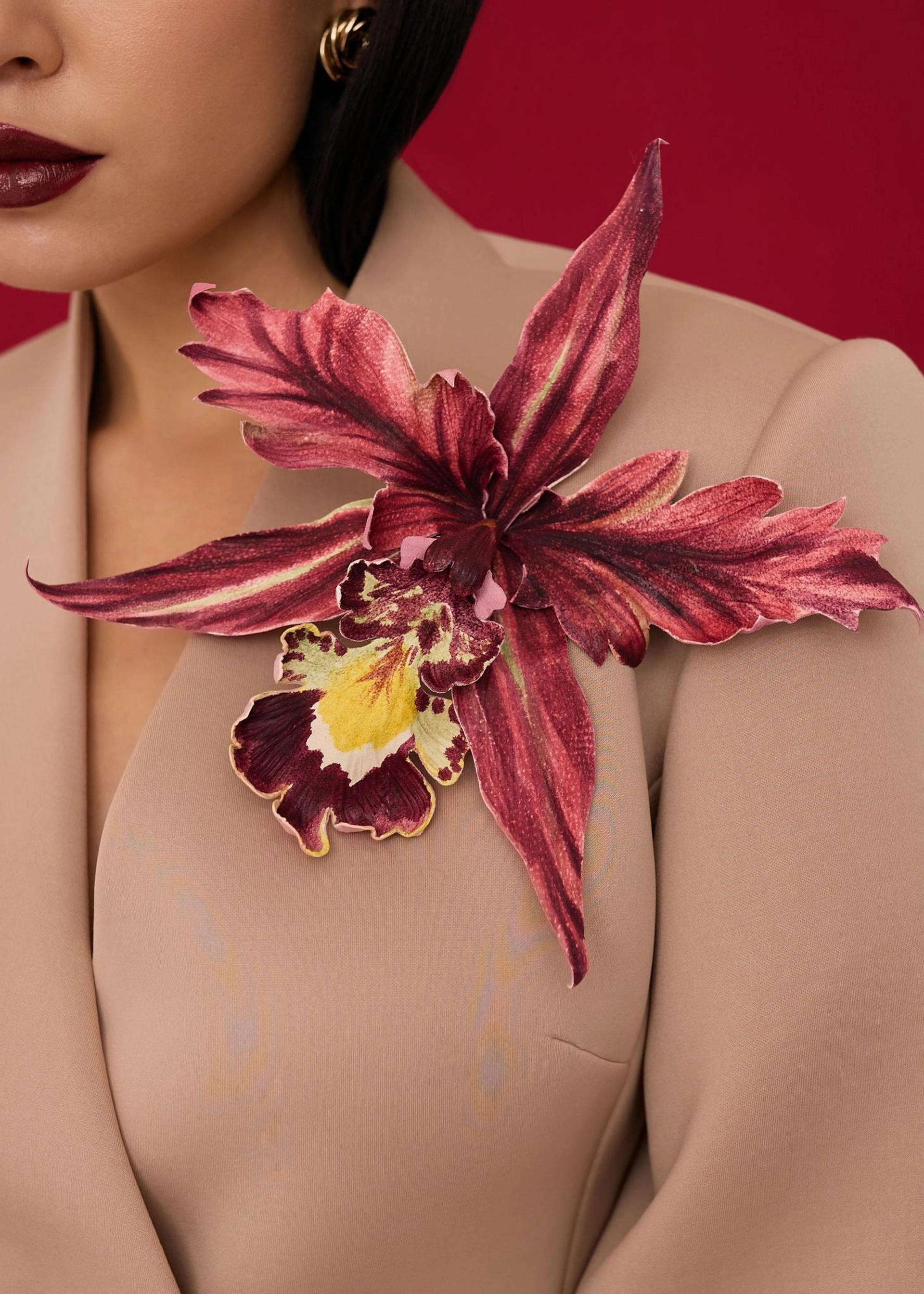 Брошь Орхидея Вуил Big Brooch