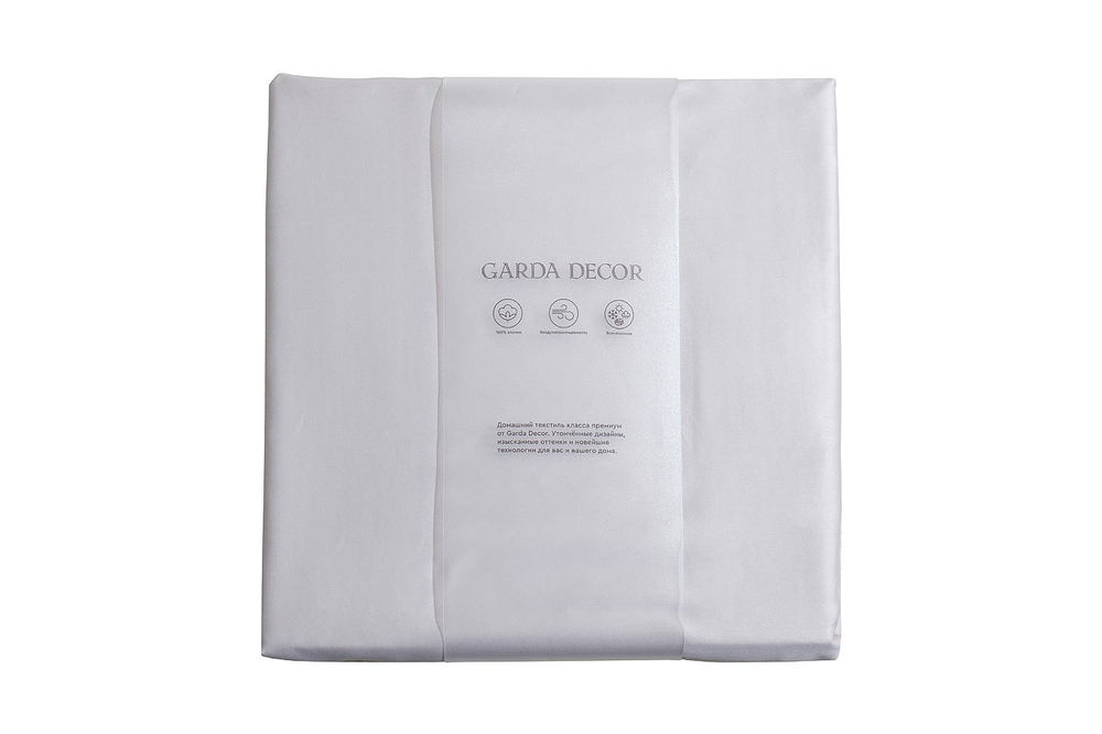 Простыня на резинке 180x200x30 Garda Decor бежевая