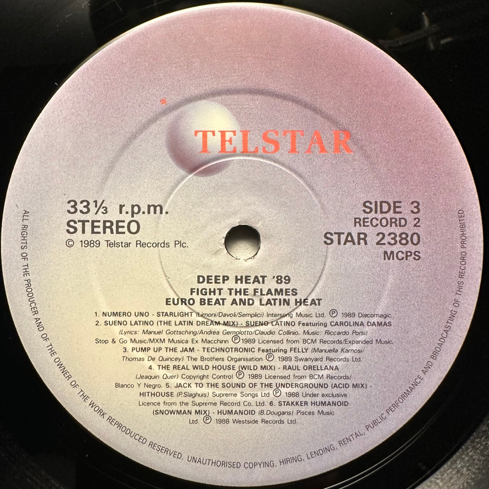 Сборник Deep Heat '89 - Fight The Flame 2LP (Англия 1989г.)