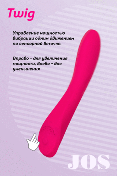 Нереалистичный вибратор Twig 5 режимов вибрации розовый 20,5 см