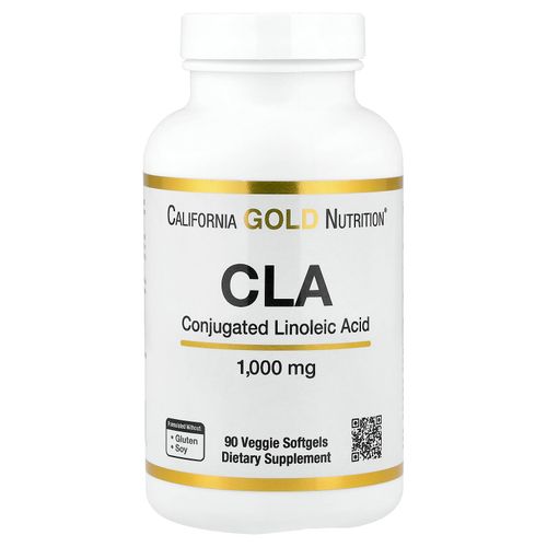 California Gold Nutrition, Clarinol, КЛК, конъюгированная линолевая кислота, 1000 мг, 90 мягких таблеток