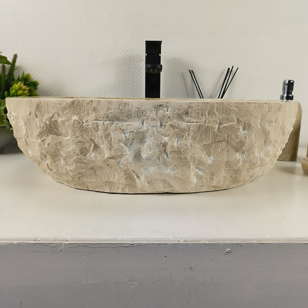 Раковина из оникса Erozy White EO-64374 56x43x15 из натурального камня