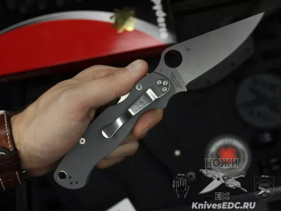 Нож складной Spyderco Paramilitary 2 81GPDGY2 Maxamet c клинком из стали Maxamet, рукоять G10