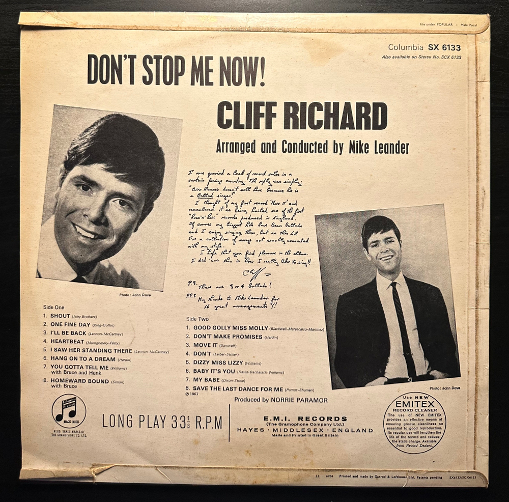 Cliff Richard - Don't Stop Me Now! (Англия 1967г.)