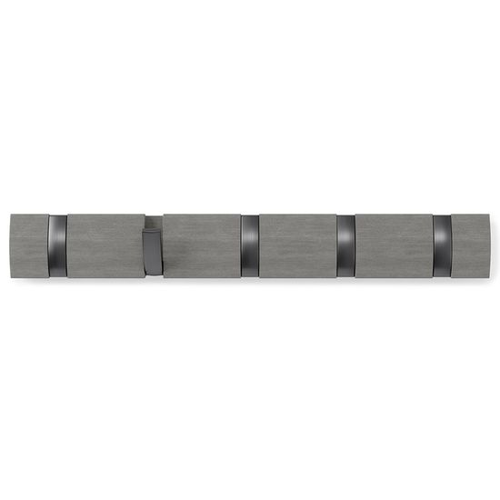 Вешалка настенная flip, 5 крючков, серая