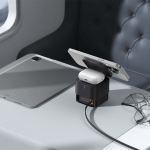 Беспроводная зарядка + Держатель Baseus MagPro 2-in-1 Magnetic Wireless Charger MS+Qi+C 25W (MagSafe) - Cosmic Black