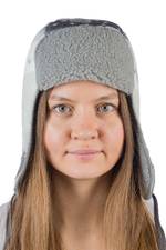 Шапка женская Белый медведь / флис-мех