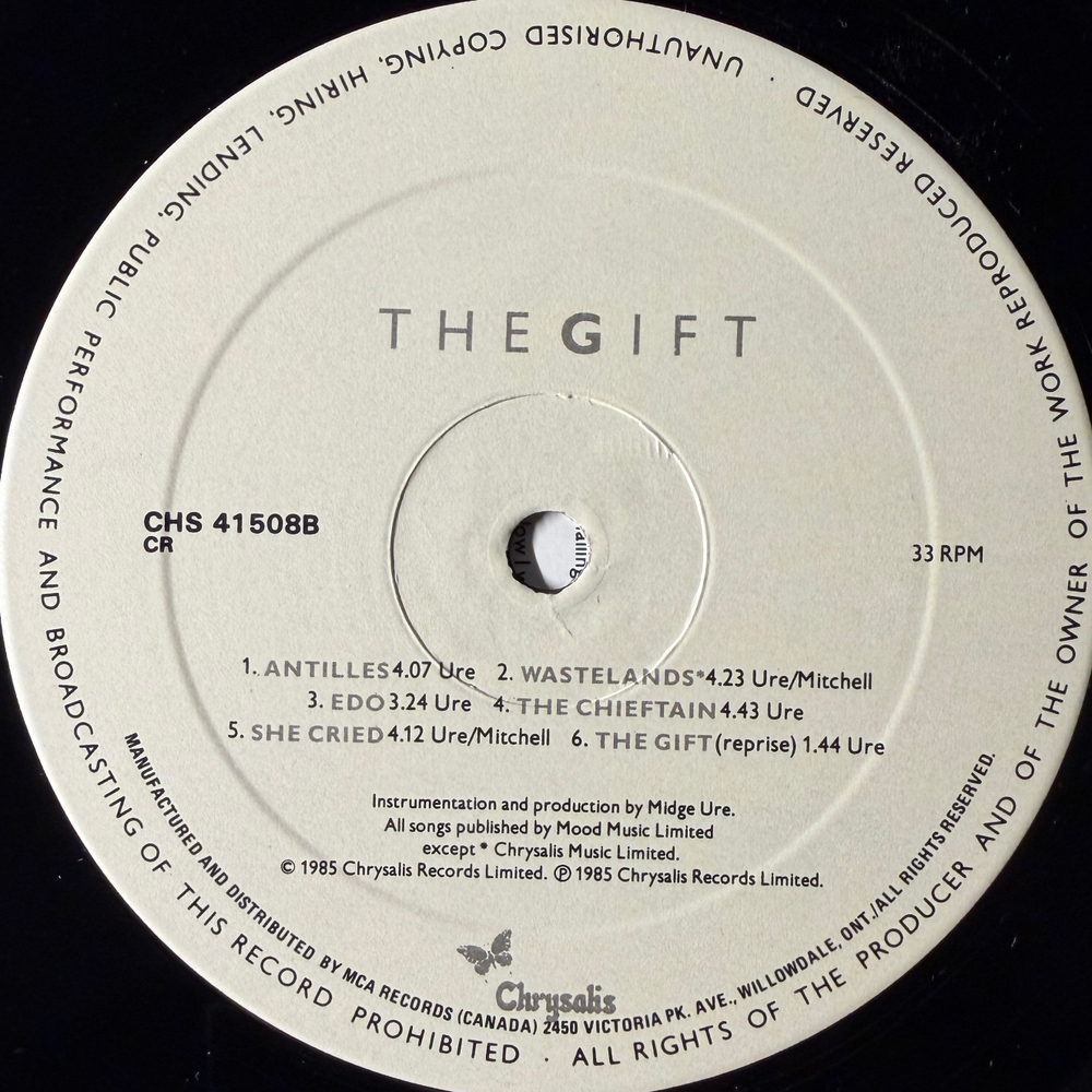 Midge Ure - The Gift (Канада 1985г.)