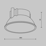 Декоративная рамка отражатель Alfa LED Maytoni Ring8-10W-RD-BS