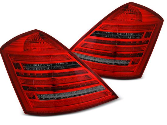 Задние фонари для Mercedes S-Class W221 (05-09) LED динамические красные темные в стиле W222