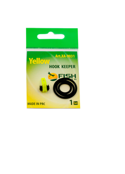 Держатель крючка Fish Crystal на бланк удилища HOOK KEEPER XA-9031 жёлтый ( 5 упаковок )