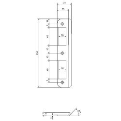 Ответная планка APECS BP-1425 CR хром