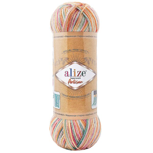 Пряжа Alize (Ализе) Superwash Artisan / уп.5 мот. по 100 г, 420 м, 9012