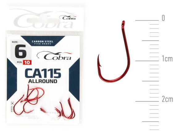 Крючки Cobra ALLROUND CA115 №6, 10 шт.