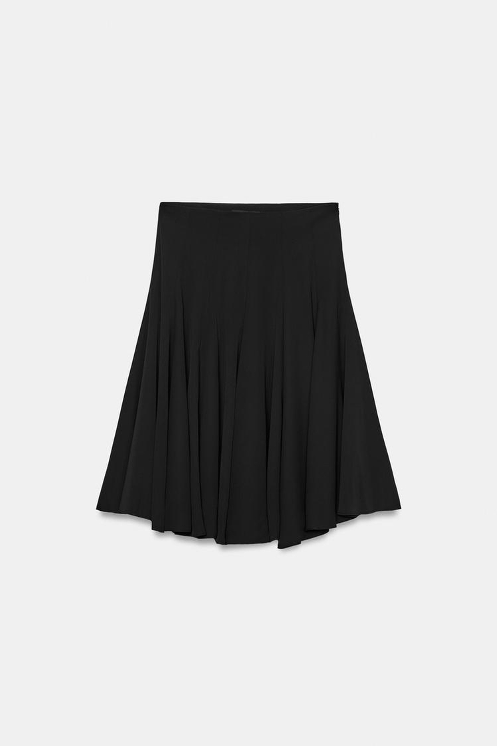 ZARA ОБЪЕМНАЯ ЮБКА МИДИ — ZW COLLECTION, ЧЕРНЫЙ