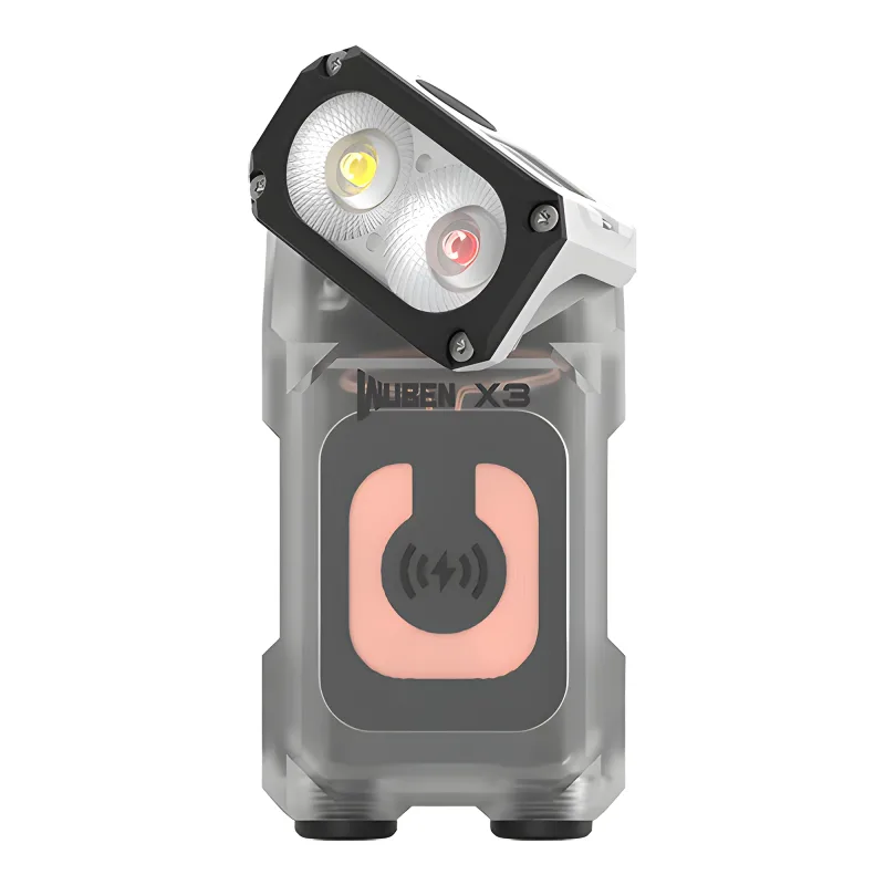 Фонарь Wuben X3 Pro, белый - вид спереди с повернутой головной частью