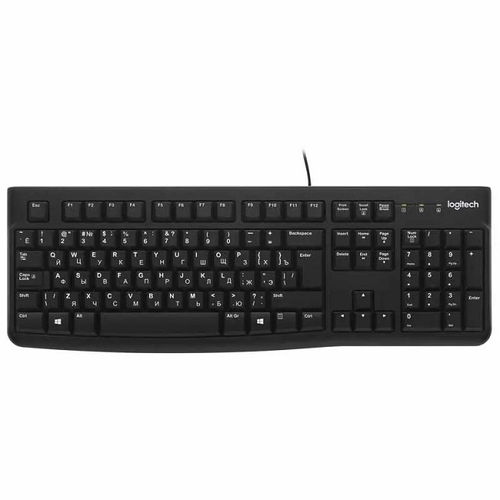 Клавиатура Logitech Desktop K120 USB, влагозащитная, черная (920-002522)