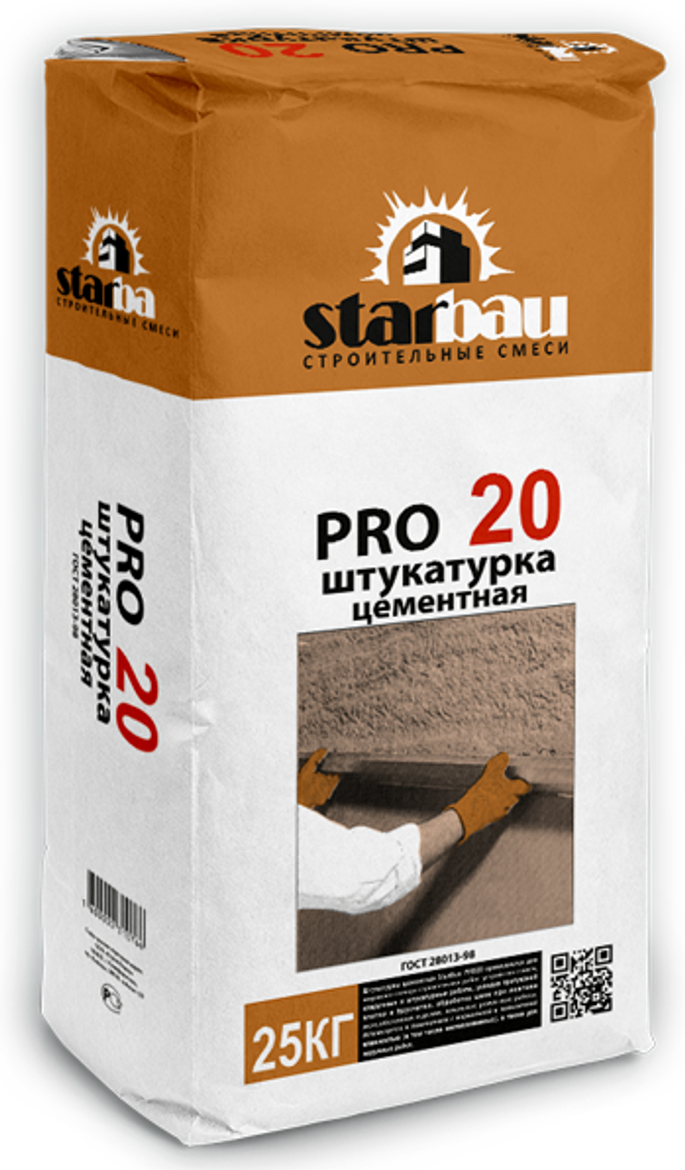 StarBau PRO 20 (М100) Штукатурка цементная (25 кг)