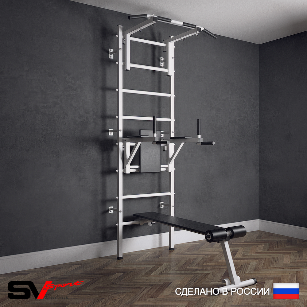 Шведская стенка Sv Sport (Турник стандарт/Брусья/Скамья)