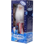 Дед Мороз музыкальный «Красный бархат» 40 см (бордовая шубка)