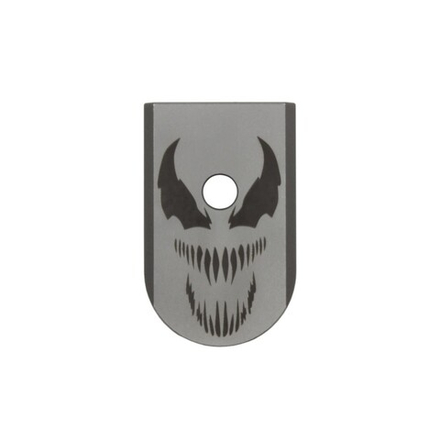 Пятка магазина GP с гравировкой Venom матовая стальная