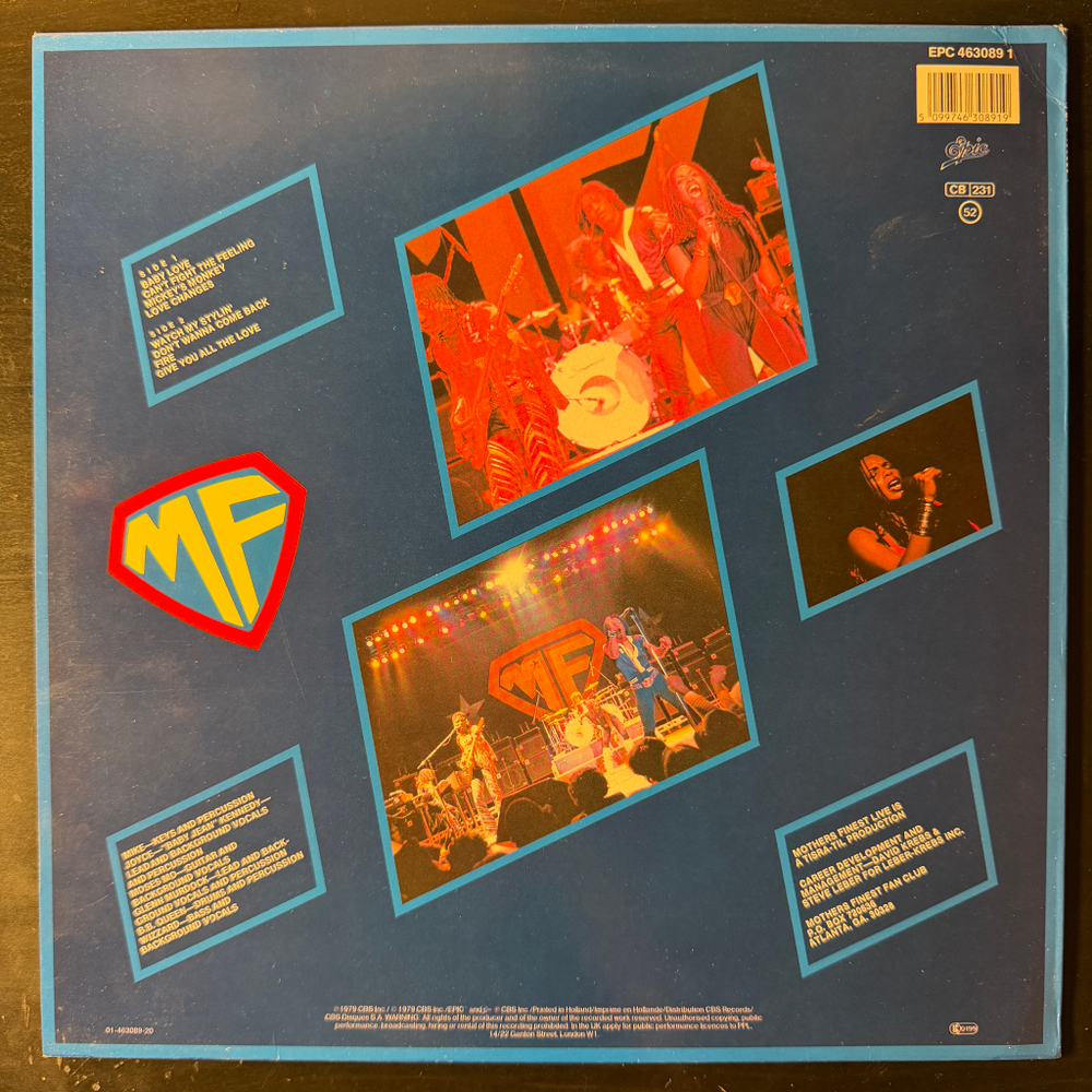 Mother's Finest ‎– Mother's Finest Live (Голландия 1989г.)