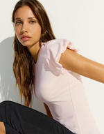 Женская футболка с объемными рукавами реглан - BERSHKA