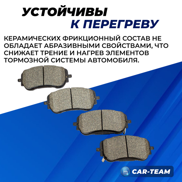 Колодки тормозные передние (керамические) Haval Dargo 2WD, Great Wall (арт. ZCP-1256)