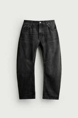 ZARA ДЖИНСЫ STRAIGHT BARREL, УГОЛЬНЫЙ