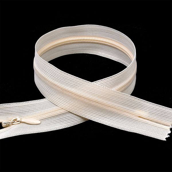 Молния потайная (скрытая) Т3 (3 мм) 1 зам., н/раз., 50 см, цв.S031 экрю уп.50 шт