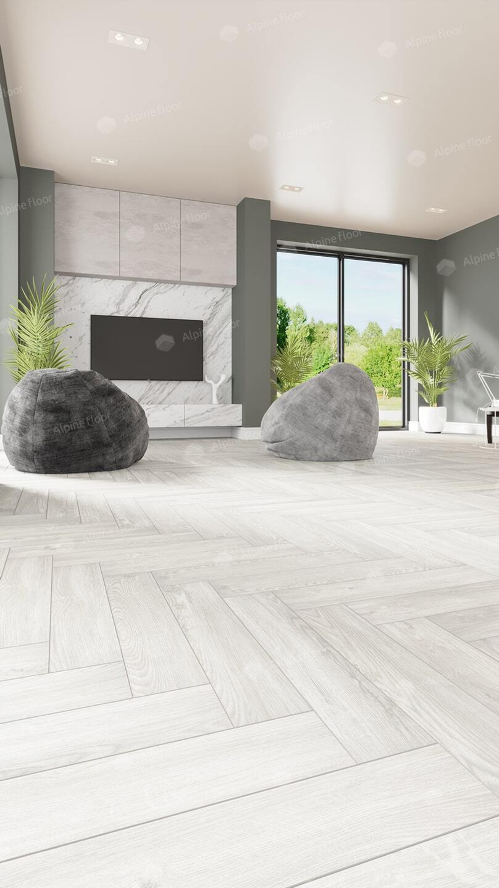 Каменно-полимерная плитка Alpine Floor Паркет лайт (Parquet Light) Дуб Арктик ЭКО 13-4О