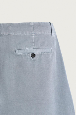 ZARA БРЮКИ ЧИНОС RELAXED FIT С ЭФФЕКТОМ ПОТЕРТОСТИ, ЛИНЯЛЫЙ ГОЛУБОЙ