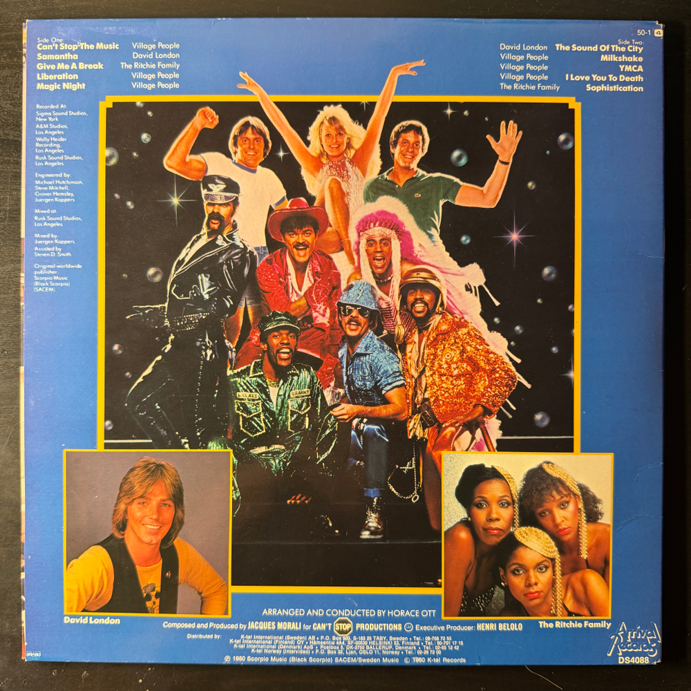 Village People ‎– Can't Stop The Music - The Original Soundtrack Album (Скандинавия 1980г.)