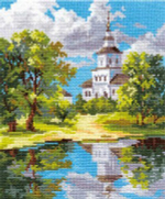 "Храм у пруда"-3-11 вышивка