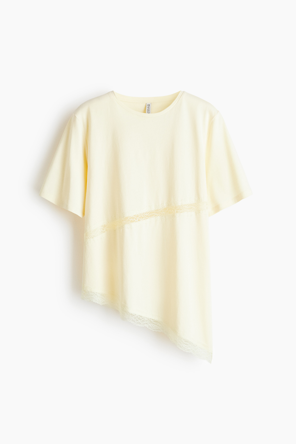 Футболка с кружевной лентой — стандартная длина - H&M