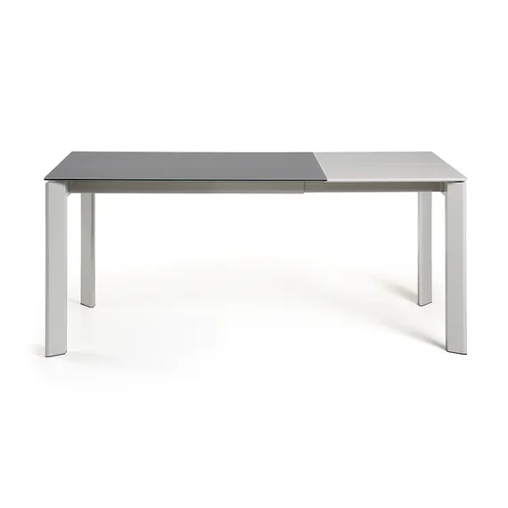 Стол Atta 120 (180) x80 серый керамический Vulcano Roca