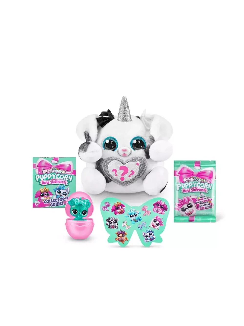 Мягкая игрушка сюрприз яйцо Rainbocorns Puppycorn Bow Зуру