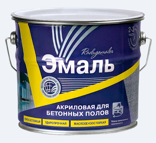 Эмаль д/бетонных полов акриловая  РАДУГА  зеленая 3,5кг