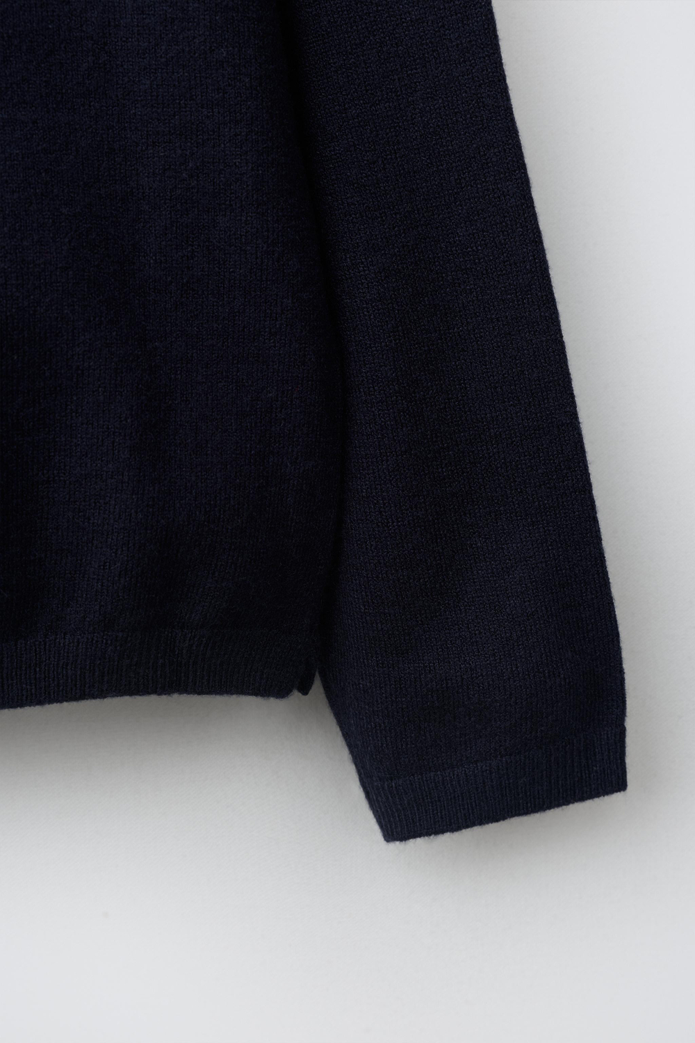 ZARA ОДНОТОННОЕ ТРИКОТАЖНОЕ ПОЛО, МОРСКОЙ ТЕМНО-СИНИЙ