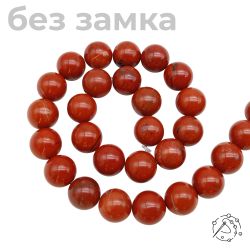 Нить бусин яшма красная 12-13 мм
