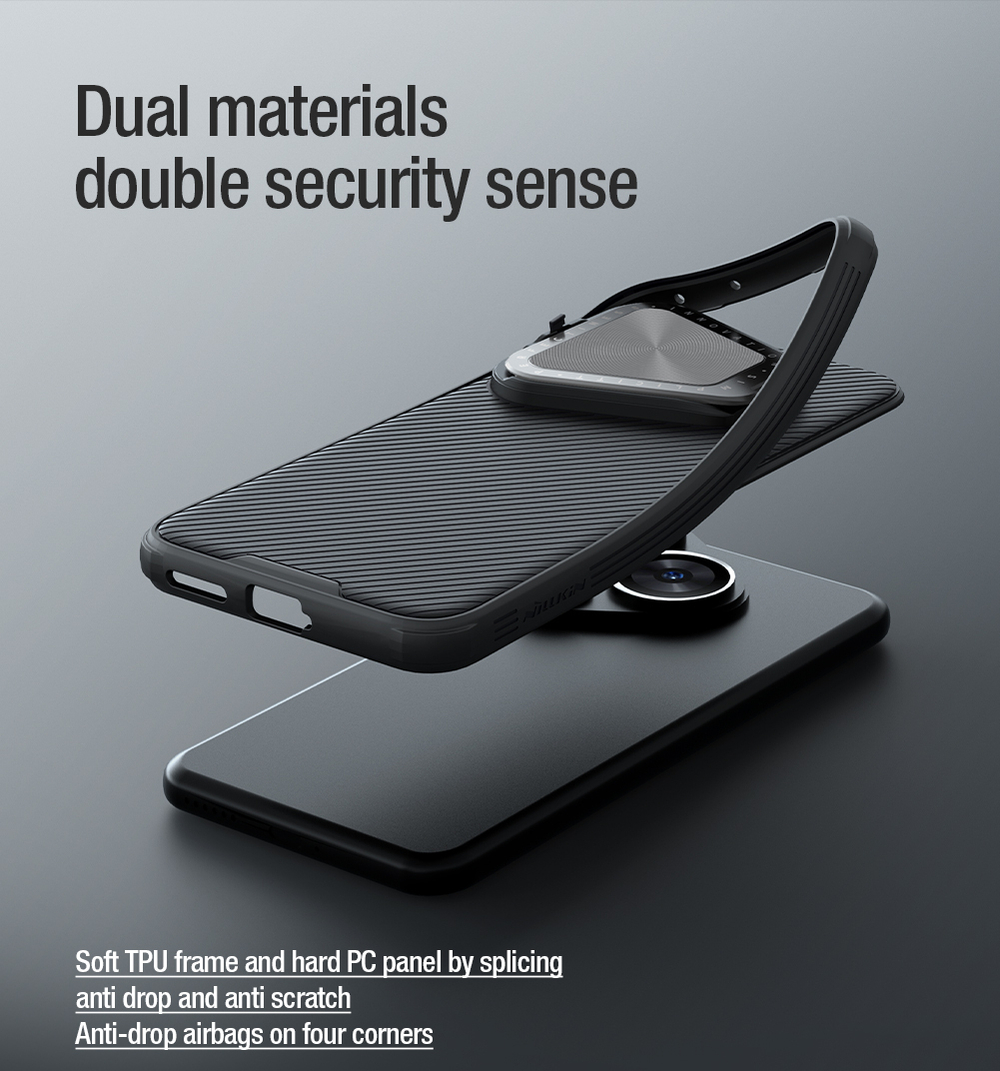 Чехол от Nillkin с металлической откидной крышкой для смартфона Huawei Pura 70, серия CamShield Prop Magnetic (с поддержкой магнитной беспроводной зарядки MagSafe)