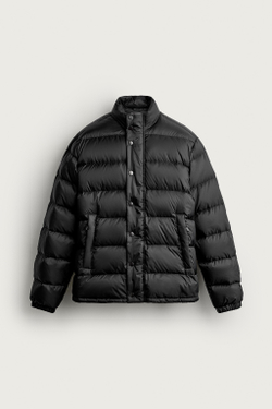 ZARA ПУХОВИК 80% ПУХА, 20% ПЕРА WATER REPELLENT, ЧЕРНЫЙ