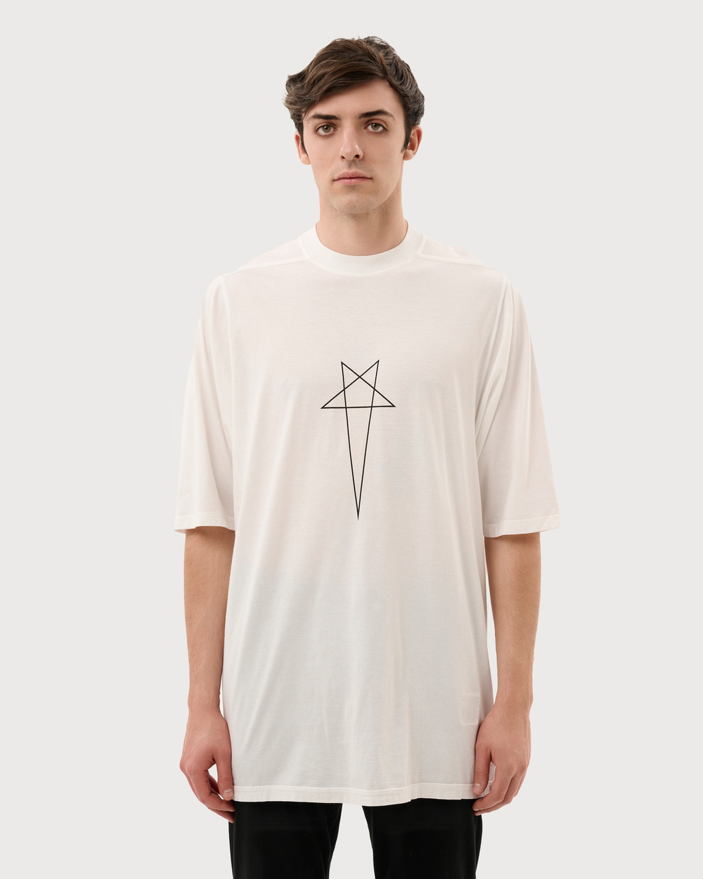 RICK OWENS DRKSHDW ФУТБОЛКА БЕЛАЯ LIDO JUMBO