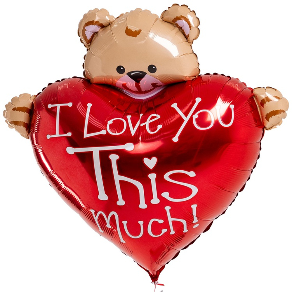 ФИГУРА Сердце с мишкой ILY 94 см