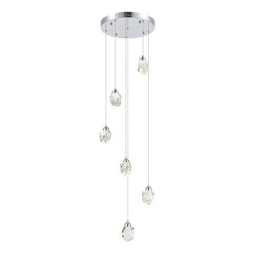 Светильник подвесной LED 6*3W 3000K SL6114.103.06 хром/прозрачный Cascato ST-Luce