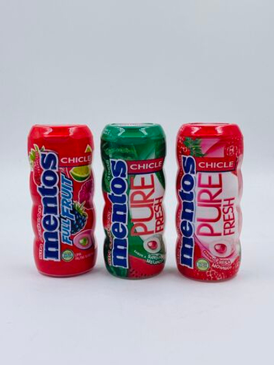 Жевательная резинка Mentos ассорти фруктовых вкусов, без сахара, набор из 3 шт. по 30 г