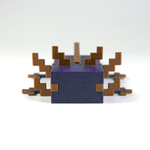 Аксолотль MineCraft стилизованный (из игры Майнкрафт), 3D Печать, 7х5х10см, медно-фиолетовый